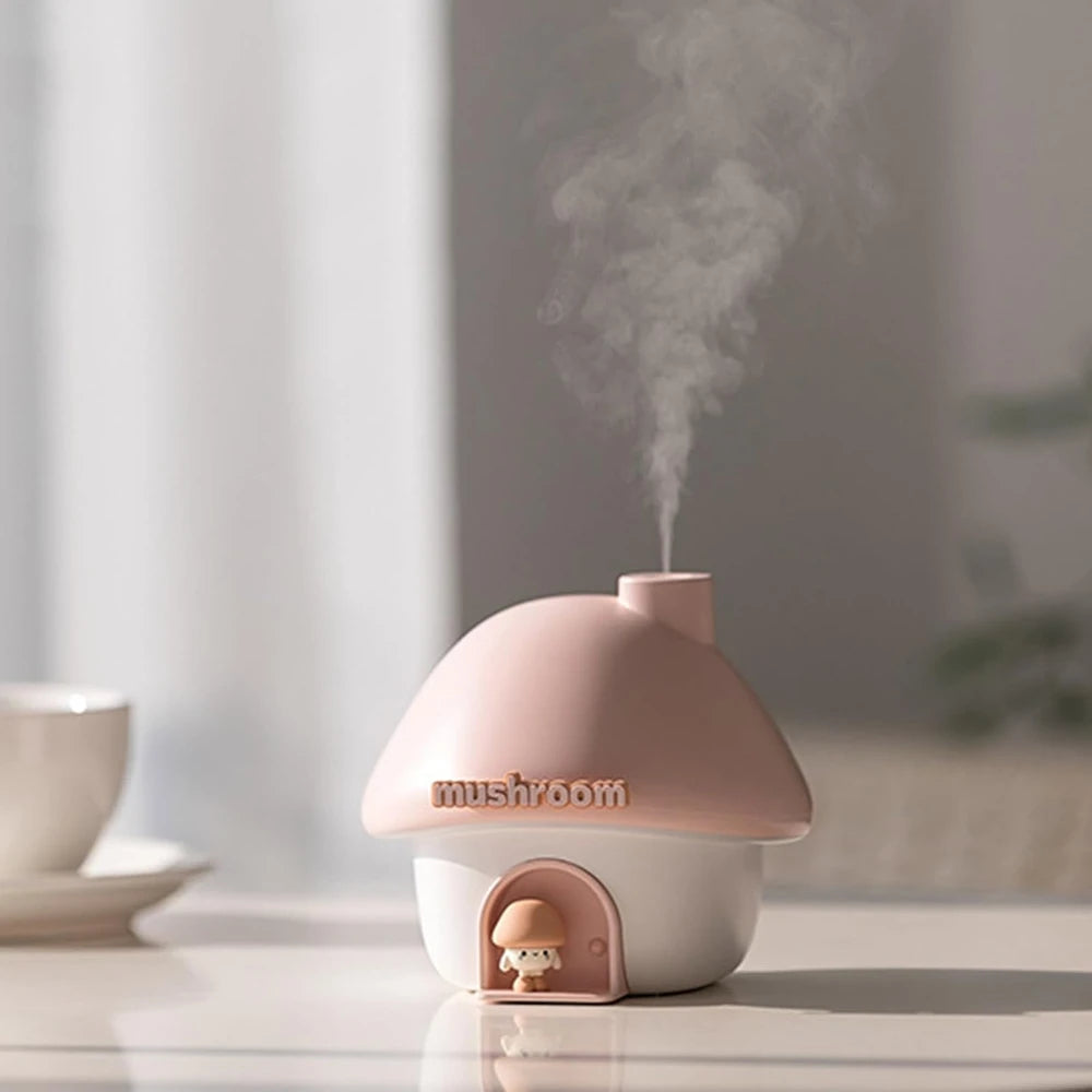Mushroom Desk Humidifier with LED Light