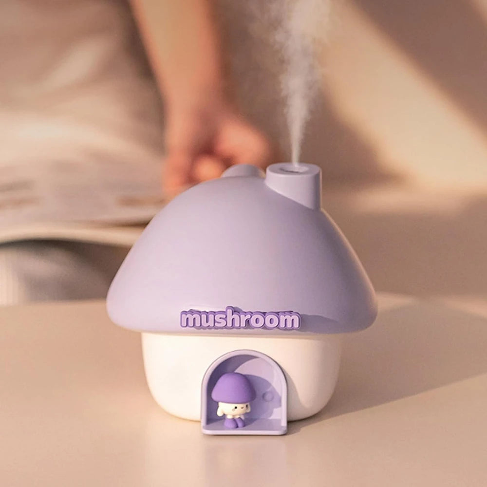Mushroom Desk Humidifier with LED Light