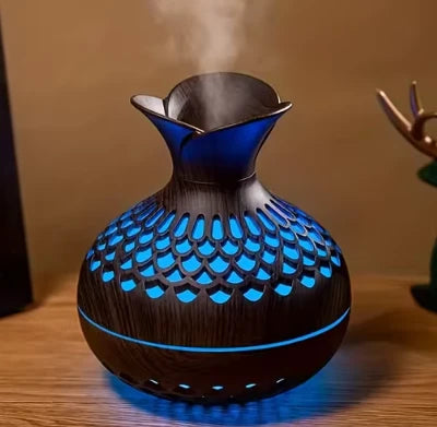 Wood Grain Ultrasonic Diffuser for Calm, Quiet Evenings