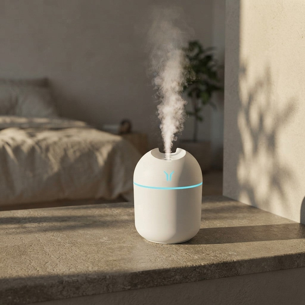 Mini USB Desk Humidifier with Night Light
