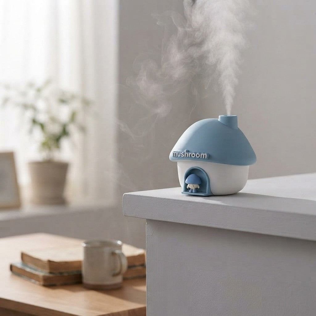 Mushroom Desk Humidifier with LED Light