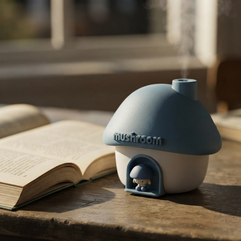 Mushroom Desk Humidifier with LED Light