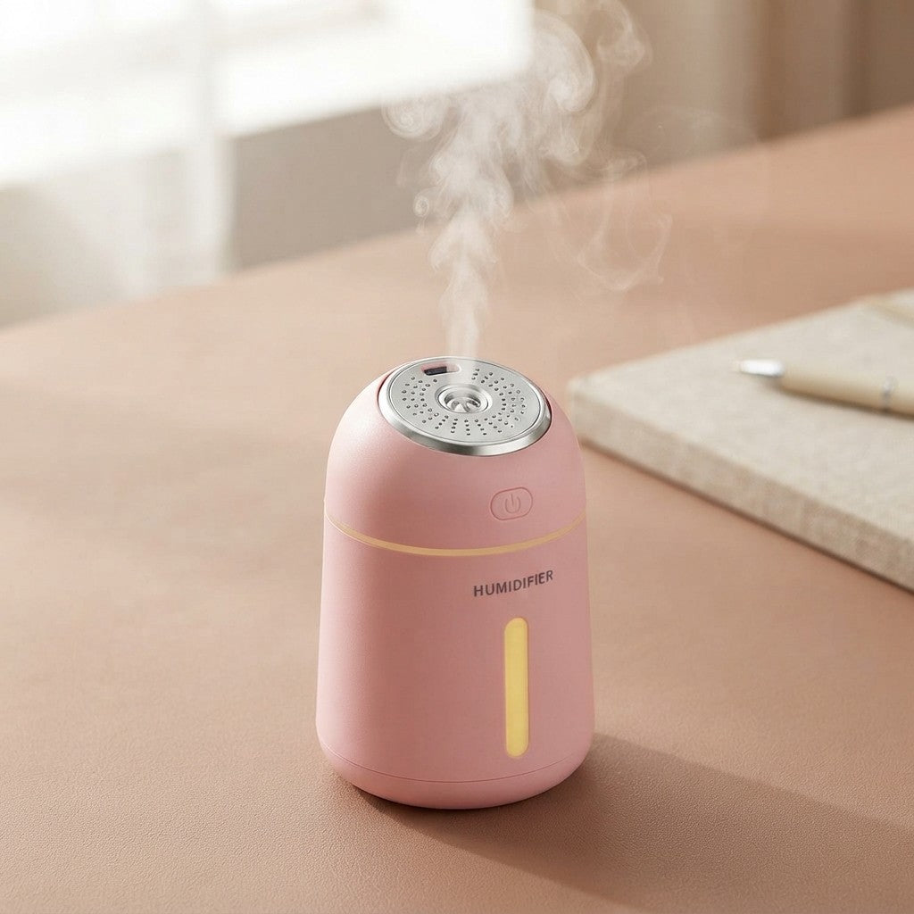 Essential Oil Diffuser and Compact Air Humidifier for Workspace